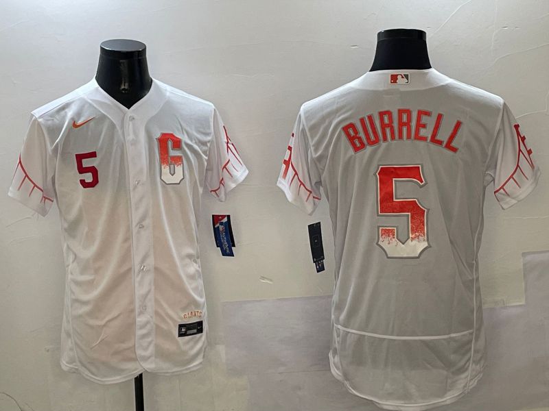 Men San Francisco Giants #5 Yastrzemski White City Edition Elite Nike 2025 MLB Jersey style 4